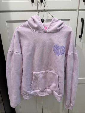 Edikted Lavender Pullover Hoodie with Heart Logo. Never worn.